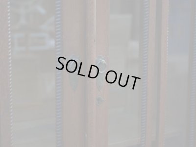 画像10: アンティーク ガラス戸の本箱 キャビネット 収納棚