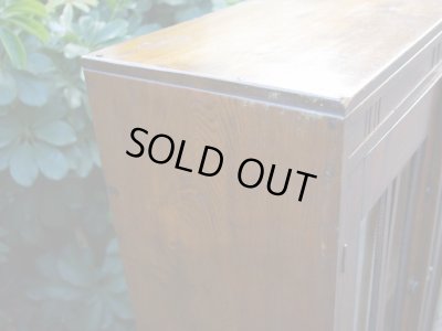 画像6: アンティーク ガラス戸の本箱 キャビネット 収納棚