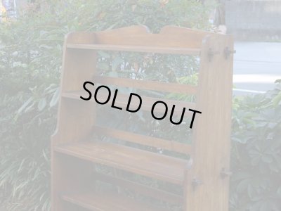 画像4: アンティーク 楢無垢材の楔本棚