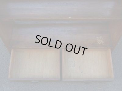 画像10: アンティーク 楢無垢材の楔本棚