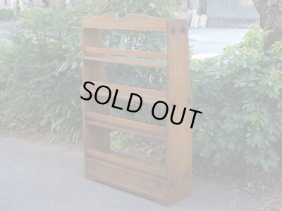 画像3: アンティーク 楢無垢材の楔本棚