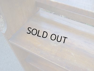 画像6: アンティーク 楢無垢材の楔本棚