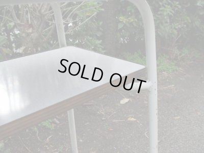 画像14: レトロ ヴィンテージ 白い鉄脚テーブル