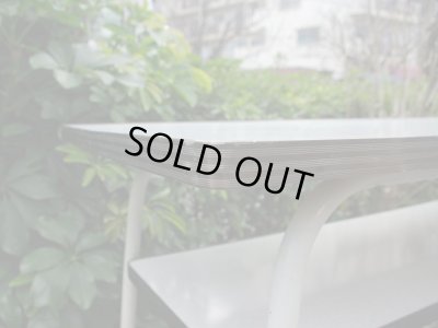 画像10: レトロ ヴィンテージ 白い鉄脚テーブル