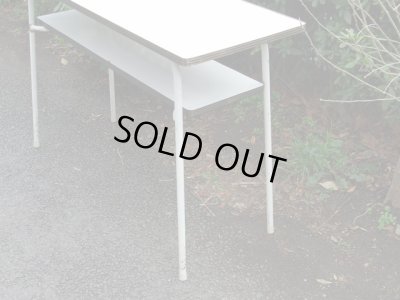 画像3: レトロ ヴィンテージ 白い鉄脚テーブル