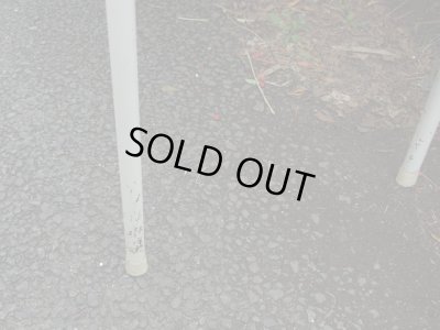 画像12: レトロ ヴィンテージ 白い鉄脚テーブル