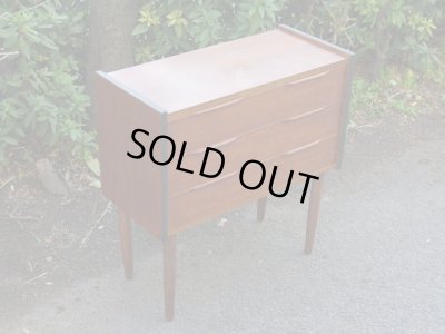 画像3: 北欧デザイン チークの3杯引出し チェスト 