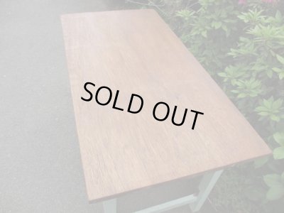 画像5: ペイントされた古い作業台 木製デスク