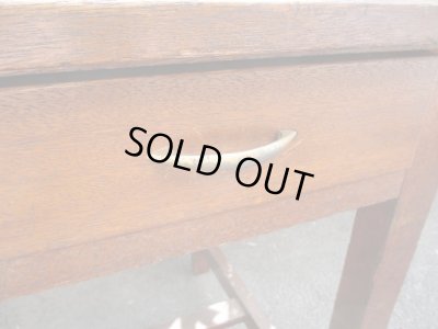 画像10: レトロヴィンテージ 木製平机 テーブル デスク