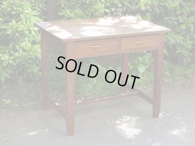 画像2: レトロヴィンテージ 木製平机 テーブル デスク