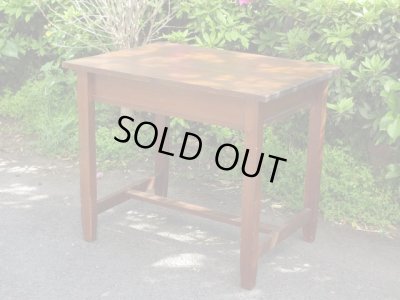 画像3: レトロヴィンテージ 木製平机 テーブル デスク