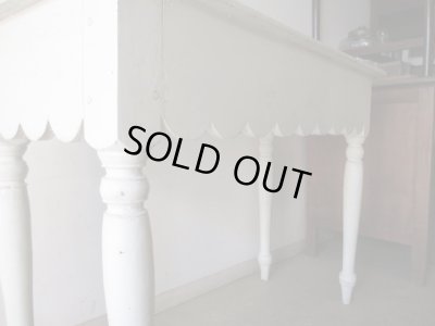 画像14: フランス製 ヴィンテージ白くペイントデスク 机テーブル