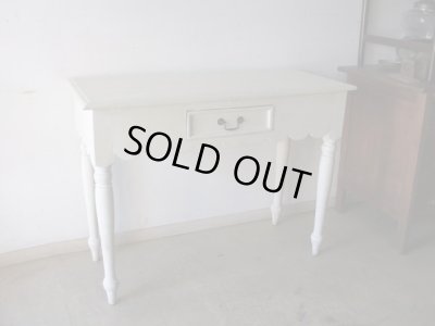 画像2: フランス製 ヴィンテージ白くペイントデスク 机テーブル