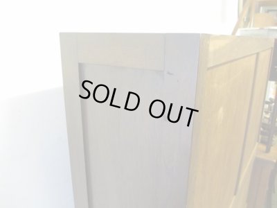 画像13: レトロな古い食器棚 ガラス棚