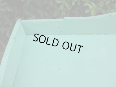 画像8: レトロポップ ペイントされたダイヤガラス戸の本箱 キャビネット