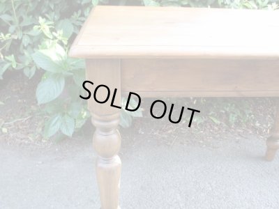 画像10: 古いパイン材テーブル 机