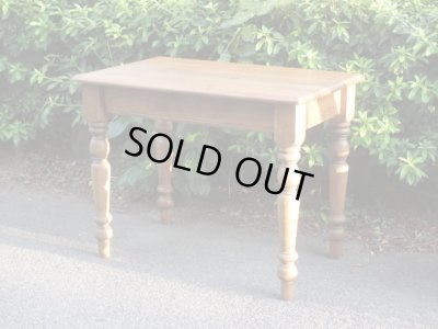 画像4: 古いパイン材テーブル 机