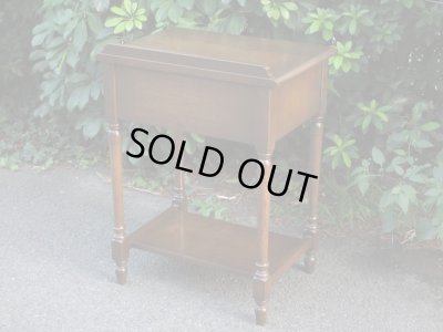 画像4: 古いオーク無垢材の小机 コンソールテーブル