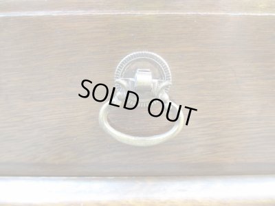 画像12: 古いオーク無垢材の小机 コンソールテーブル