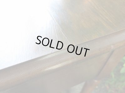 画像8: 古いオーク無垢材の小机 コンソールテーブル