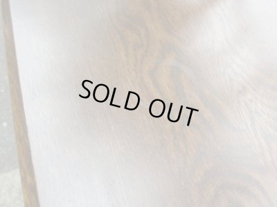 画像11: 古いオーク無垢材の小机 コンソールテーブル