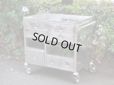 画像3: 古い ステンレス製ワゴン カート