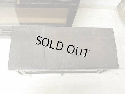 画像9: アンティーク スライド扉のガラス本箱 シャツケース キャビネット 楢材