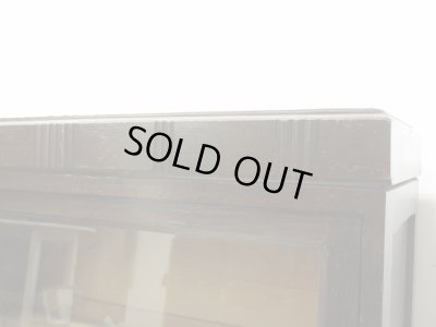 画像7: アンティーク スライド扉のガラス本箱 シャツケース キャビネット 楢材