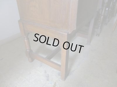 画像12: 古いオーク材ライティングデスク ビューロー ブックケース ヴィンテージ