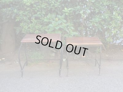 画像3: 古い鉄脚のネストテーブル ヴィンテージ