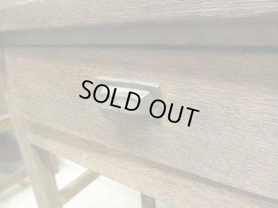 画像9: ヴィンテージ 横長の木製デスク 平机