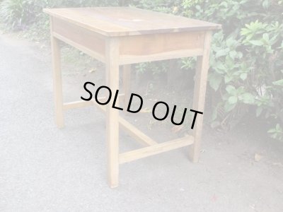 画像4: ヴィンテージ ２杯引出し平机 デスク 作業台