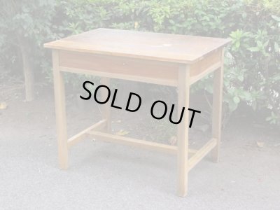 画像5: ヴィンテージ ２杯引出し平机 デスク 作業台