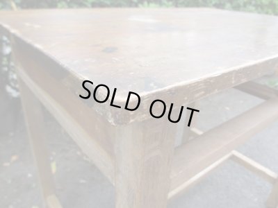 画像11: ヴィンテージ ２杯引出し平机 デスク 作業台