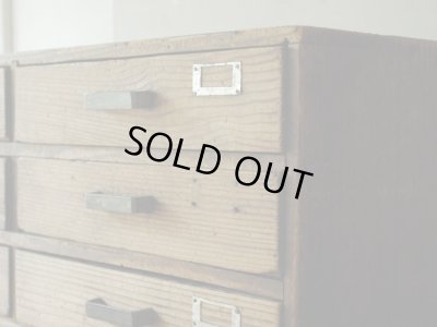 画像4: アンティーク 木味良い6杯引出しローボード