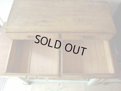 画像15: アンティーク 木味良い6杯引出しローボード