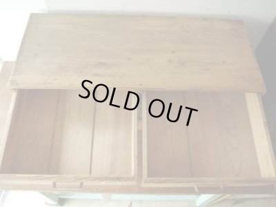 画像14: アンティーク 木味良い6杯引出しローボード