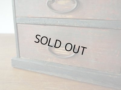 画像10: アンティーク 小ぶりな6杯引出し箪笥 時代家具