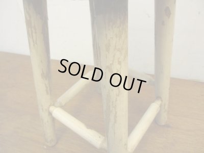 画像7: アンティーク シャビーな丸椅子 スツール