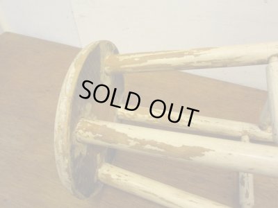 画像5: アンティーク シャビーな丸椅子 スツール