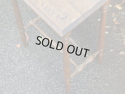 画像7: ヴィンテージ 古い楢材のオケージョナルテーブル サイドテーブル