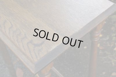 画像11: ヴィンテージ 古い楢材のオケージョナルテーブル サイドテーブル