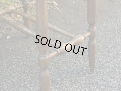 画像8: ヴィンテージ 古い楢材のオケージョナルテーブル サイドテーブル