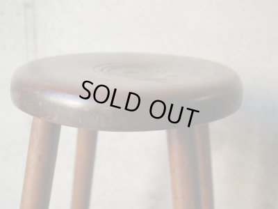 画像8: アンティーク 丸椅子 木製スツール