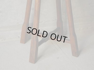 画像9: アンティーク 丸椅子 木製スツール