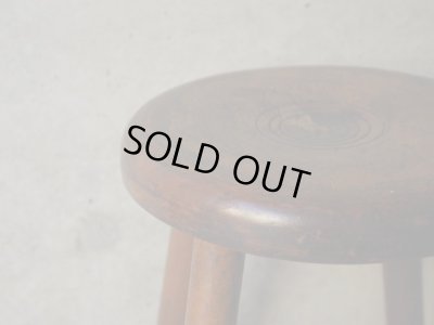 画像7: アンティーク 丸椅子 木製スツール