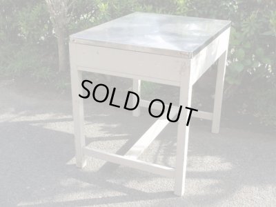 画像4: ヴィンテージ 白ペイントのキッチンテーブル 作業台