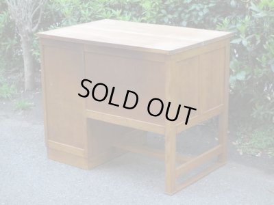 画像4: アンティーク　桜材の片袖デスク