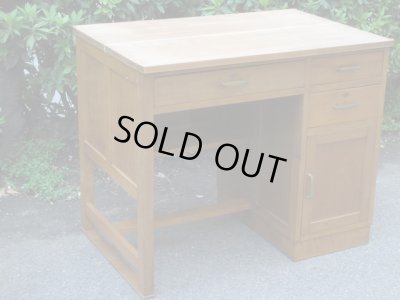 画像3: アンティーク　桜材の片袖デスク