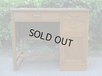 画像2: アンティーク　桜材の片袖デスク